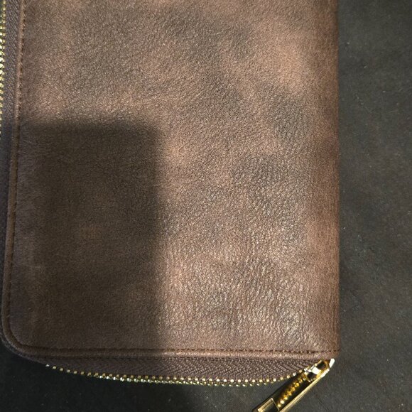 Brown CLUCI Womens Wallet RFID Bifold Wristlet Large - Picture 8 of 8